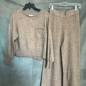 Long sleeved Matching Set | brown | M